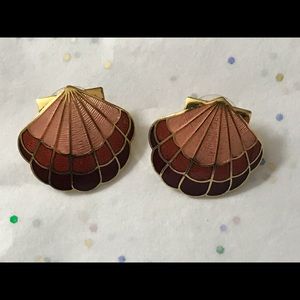 Vintage Large Shell Earrings